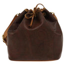 ETRO Paisley Shoulder Bag PVC Brown Gold Auth yk18229-2