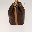 ETRO Paisley Shoulder Bag PVC Brown Gold Auth yk18229-4