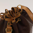 ETRO Paisley Shoulder Bag PVC Brown Gold Auth yk18229-6