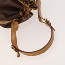 ETRO Paisley Shoulder Bag PVC Brown Gold Auth yk18229-7