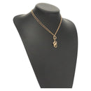 Christian Dior Heart Necklace metal Gold Auth yk18230-1