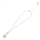 Christian Dior Heart Necklace metal Gold Auth yk18230-12