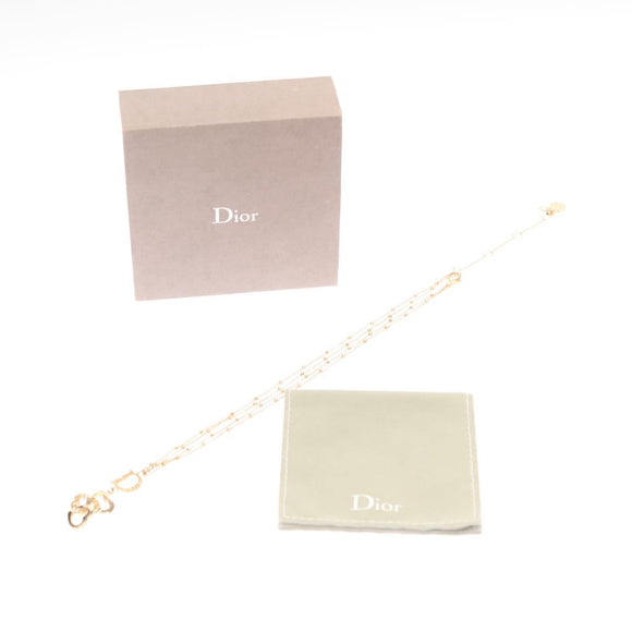 Christian Dior Heart Necklace metal Gold Auth yk18230
