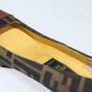 FENDI Zucca Canvas Pumps 36 Pumps Brown Black gold Auth yk18254-11