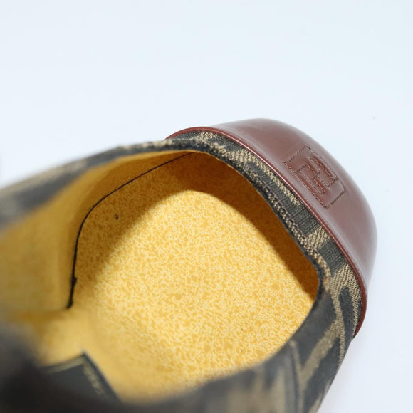 FENDI Zucca Canvas Pumps 36 Pumps Brown Black gold Auth yk18254