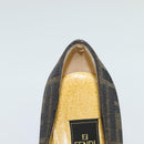 FENDI Zucca Canvas Pumps 36 Pumps Brown Black gold Auth yk18254-20