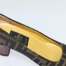 FENDI Zucca Canvas Pumps 36 Pumps Brown Black gold Auth yk18254-22