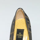 FENDI Zucca Canvas Pumps 36 Pumps Brown Black gold Auth yk18254-8