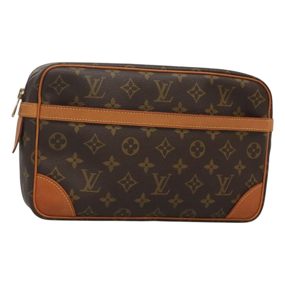 LOUIS VUITTON Monogram Compiegne 28 Clutch Bag M51845 LV Auth yk18269