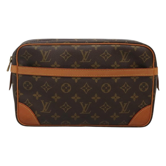 LOUIS VUITTON Monogram Compiegne 28 Clutch Bag M51845 LV Auth yk18269