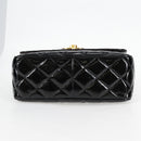 CHANEL Matelasse Chain Shoulder Bag Patent leather Black Gold CC Auth yk18276-5