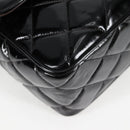 CHANEL Matelasse Chain Shoulder Bag Patent leather Black Gold CC Auth yk18276-14