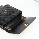 CHANEL Matelasse Chain Shoulder Bag Patent leather Black Gold CC Auth yk18276-19