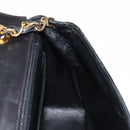CHANEL Matelasse Chain Shoulder Bag Patent leather Black Gold CC Auth yk18276-24