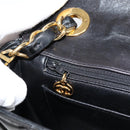 CHANEL Matelasse Chain Shoulder Bag Patent leather Black Gold CC Auth yk18276-25