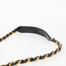 CHANEL Matelasse Chain Shoulder Bag Patent leather Black Gold CC Auth yk18276-9