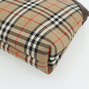 Burberrys Nova Check Pouch Canvas Beige Auth yk18283-14