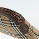 Burberrys Nova Check Pouch Canvas Beige Auth yk18283-9