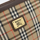 Burberrys Nova Check Pouch Canvas Beige Auth yk18283-10
