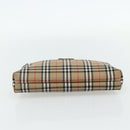 Burberrys Nova Check Pouch Canvas Beige Auth yk18283-6