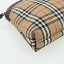 Burberrys Nova Check Pouch Canvas Beige Auth yk18283-8