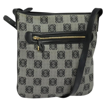 LOEWE anagram Shoulder Bag PVC Gray Gold Auth yk18308