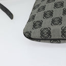 LOEWE anagram Shoulder Bag PVC Gray Gold Auth yk18308-9
