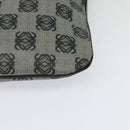 LOEWE anagram Shoulder Bag PVC Gray Gold Auth yk18308-15