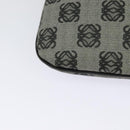LOEWE anagram Shoulder Bag PVC Gray Gold Auth yk18308-16