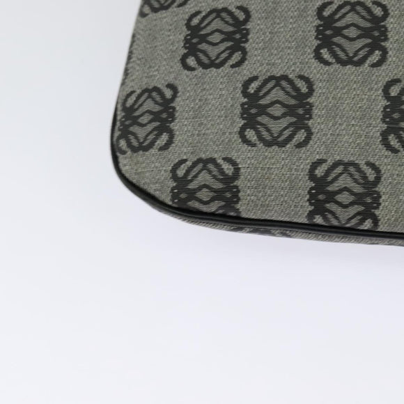 LOEWE anagram Shoulder Bag PVC Gray Gold Auth yk18308