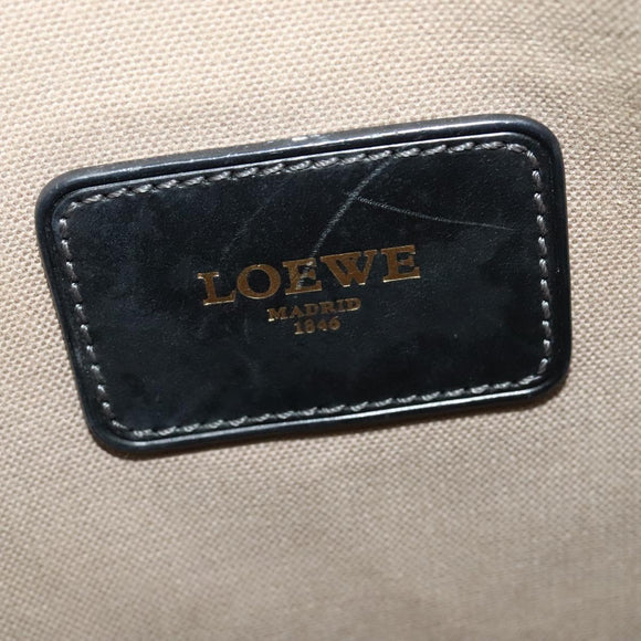 LOEWE anagram Shoulder Bag PVC Gray Gold Auth yk18308