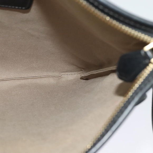 LOEWE anagram Shoulder Bag PVC Gray Gold Auth yk18308