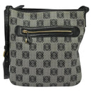 LOEWE anagram Shoulder Bag PVC Gray Gold Auth yk18308-13