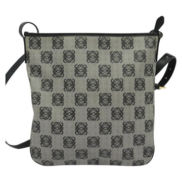 LOEWE anagram Shoulder Bag PVC Gray Gold Auth yk18308 - 0