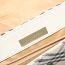 BURBERRY Nova Check Shoulder Bag Canvas Beige Silver Auth yk18321-17