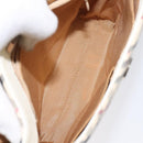 BURBERRY Nova Check Shoulder Bag Canvas Beige Silver Auth yk18321-11