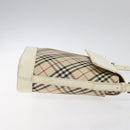 BURBERRY Nova Check Shoulder Bag Canvas Beige Silver Auth yk18321-3
