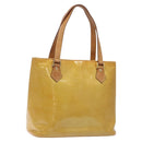 LOUIS VUITTON Monogram Vernis Houston Hand Bag Beige M91004 LV Auth yk18346-1