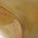 LOUIS VUITTON Monogram Vernis Houston Hand Bag Beige M91004 LV Auth yk18346-9