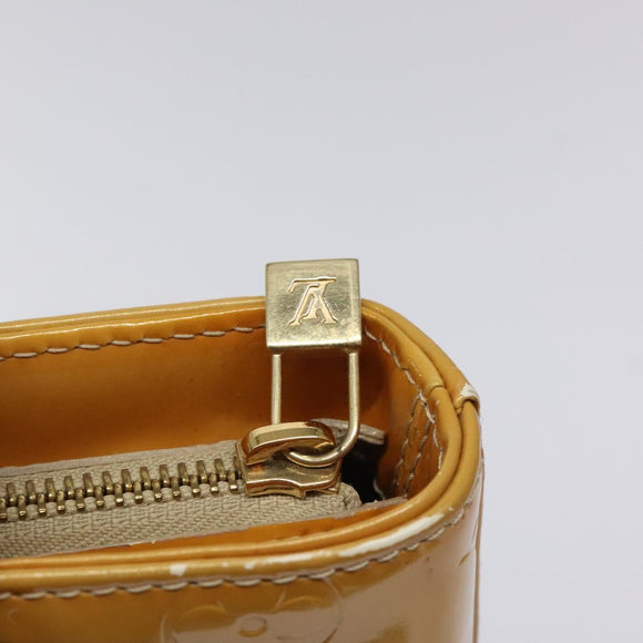 LOUIS VUITTON Monogram Vernis Houston Hand Bag Beige M91004 LV Auth yk18346