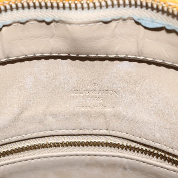 LOUIS VUITTON Monogram Vernis Houston Hand Bag Beige M91004 LV Auth yk18346