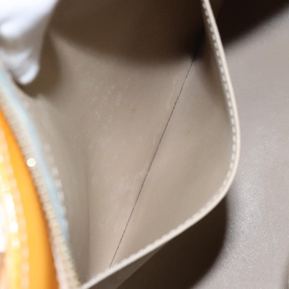 LOUIS VUITTON Monogram Vernis Houston Hand Bag Beige M91004 LV Auth yk18346