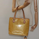 LOUIS VUITTON Monogram Vernis Houston Hand Bag Beige M91004 LV Auth yk18346-23
