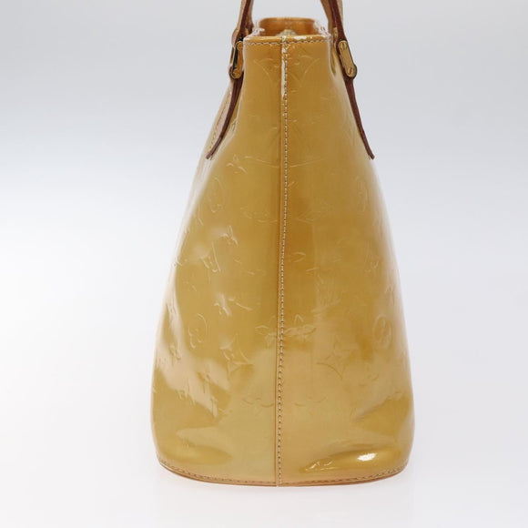 LOUIS VUITTON Monogram Vernis Houston Hand Bag Beige M91004 LV Auth yk18346