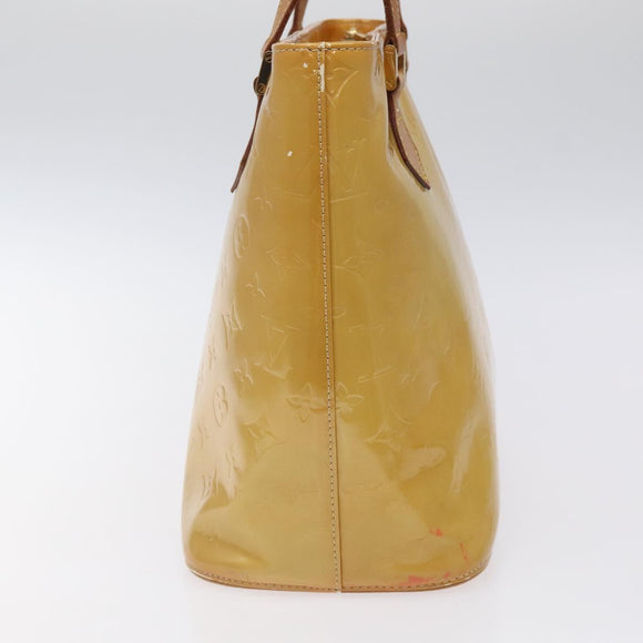 LOUIS VUITTON Monogram Vernis Houston Hand Bag Beige M91004 LV Auth yk18346