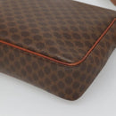 CELINE Macadam Canvas Shoulder Bag PVC Leather Brown Gold Auth yk18347-15