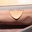 CELINE Macadam Canvas Shoulder Bag PVC Leather Brown Gold Auth yk18347-12