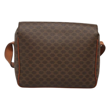 CELINE Macadam Canvas Shoulder Bag PVC Leather Brown Gold Auth yk18347 - 0