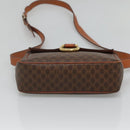 CELINE Macadam Canvas Shoulder Bag PVC Leather Brown Gold Auth yk18347-5