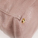 PRADA Hand Bag Leather 2way Pink Gold Auth yk18353M-8